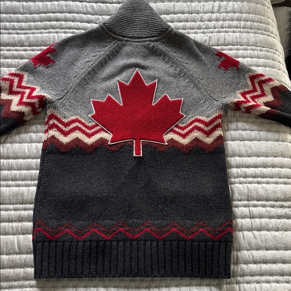 RARE 2010 Official Olympic Cowichan Style Cardigan Sweater XS S - Picture 3 of 10